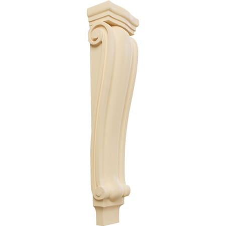 Ekena Millwork 6 3/4"W x 4 1/4"D x 27 1/2"H Extra Large Traditional Pilaster Corbel, Maple CORW07X04X27PTMA